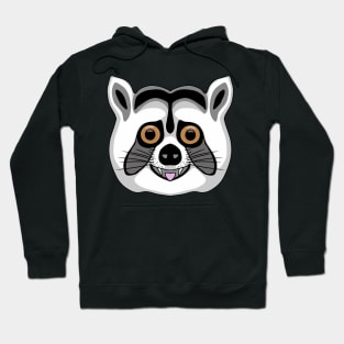 Cute raccoon face classic cartoon Hoodie